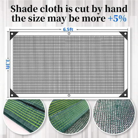 Glieskir garden shade net covers a 3.3x6.5 ft area for plants and space.