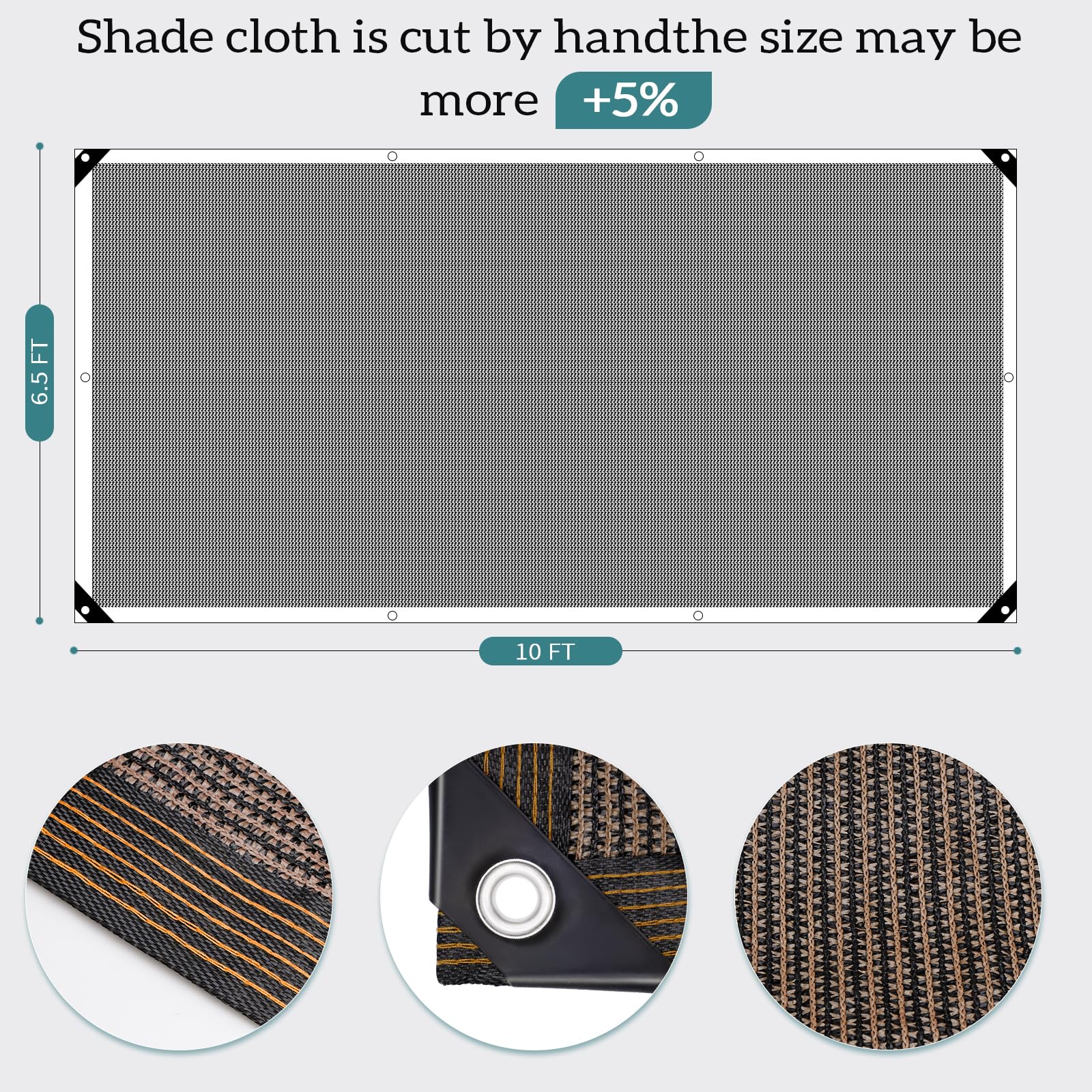 Glieskir garden shade net with reinforced grommets for easy hanging.