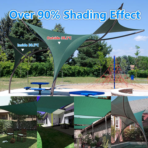 Glieskir wind and rain resistant shade net for outdoor spaces.