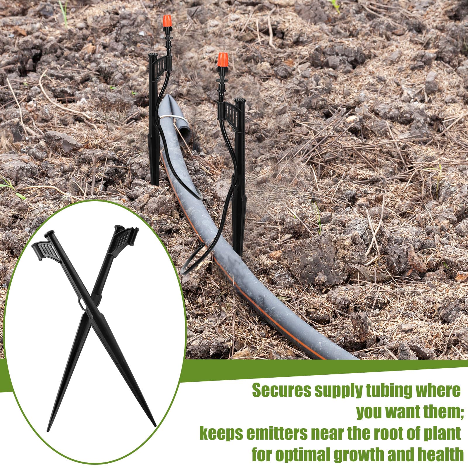 GlikCeil 25-pack irrigation stakes offer ample supply for gardens.