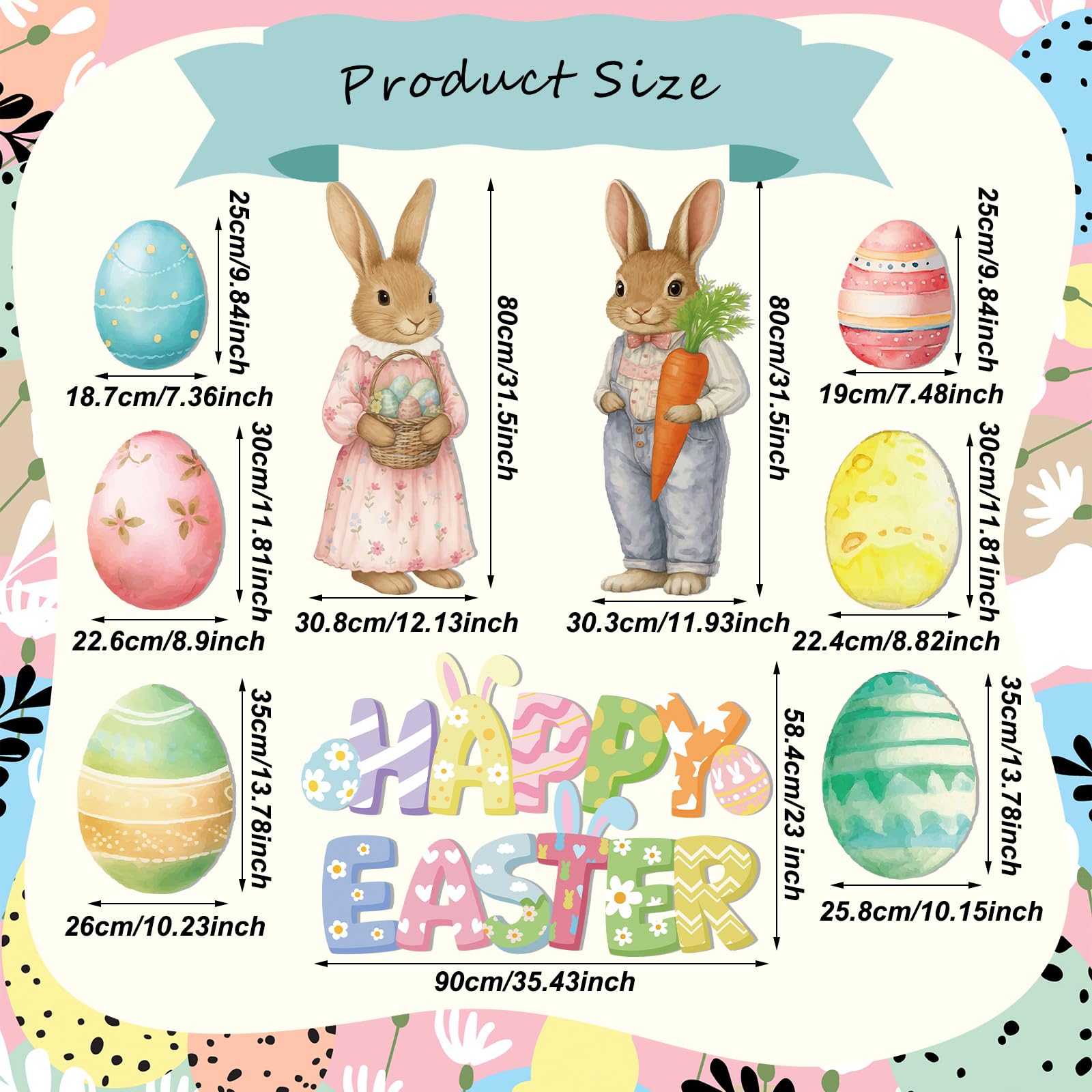 GlikCeil Easter bunny yard sign adds playful garden charm