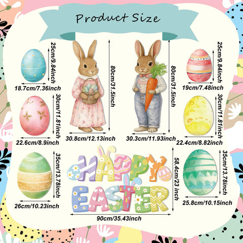 GlikCeil Easter bunny yard sign adds playful garden charm