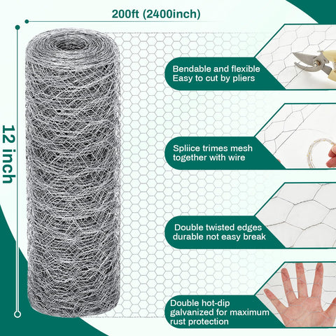 GlikCeil galvanized hex mesh netting offers rust resistance for garden and farm uses.