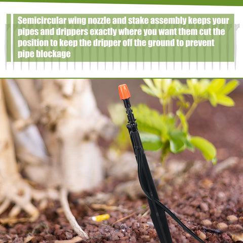 GlikCeil garden bed and lawn stakes for versatile irrigation layout