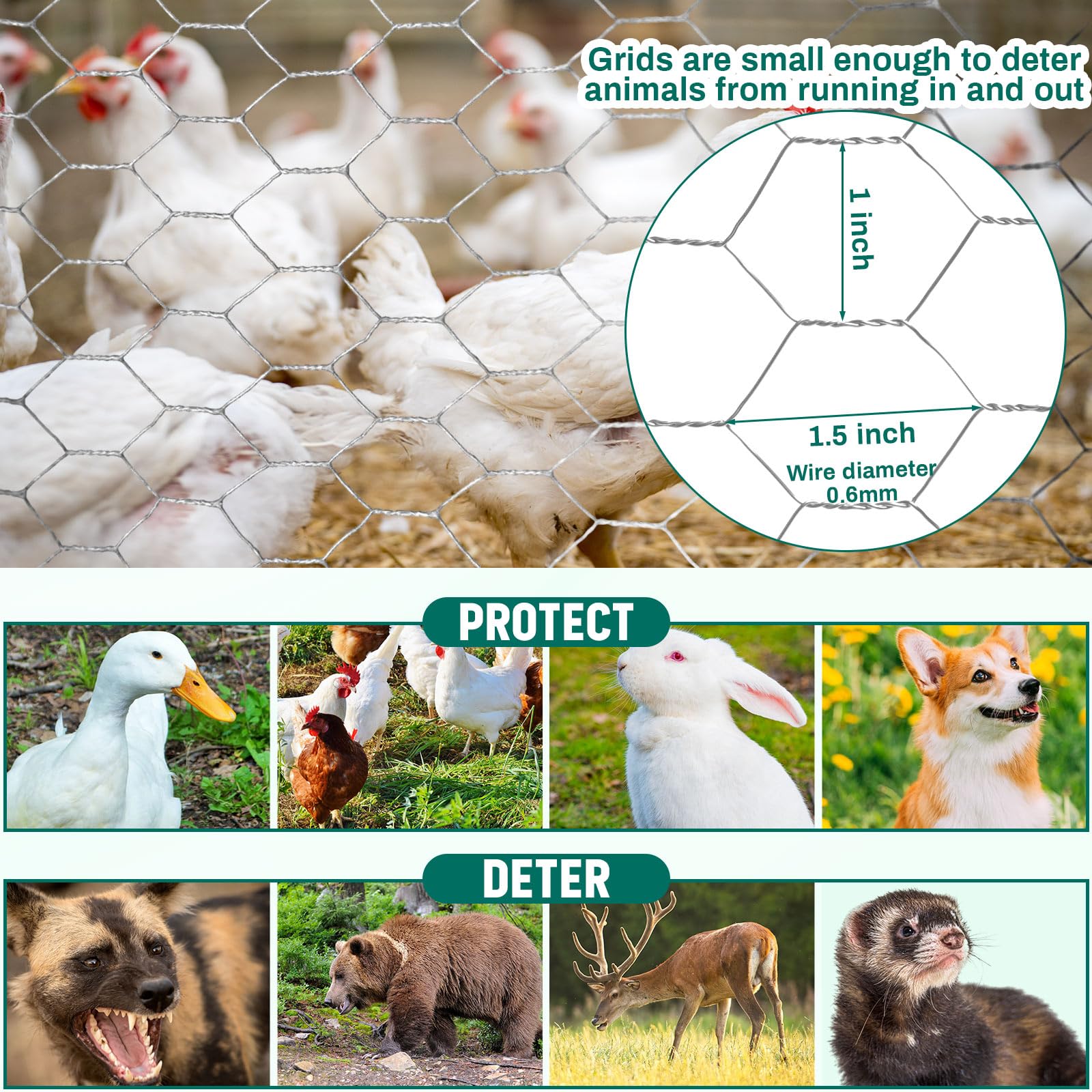 GlikCeil poultry coop fencing with easy DIY installation and flexible mesh.