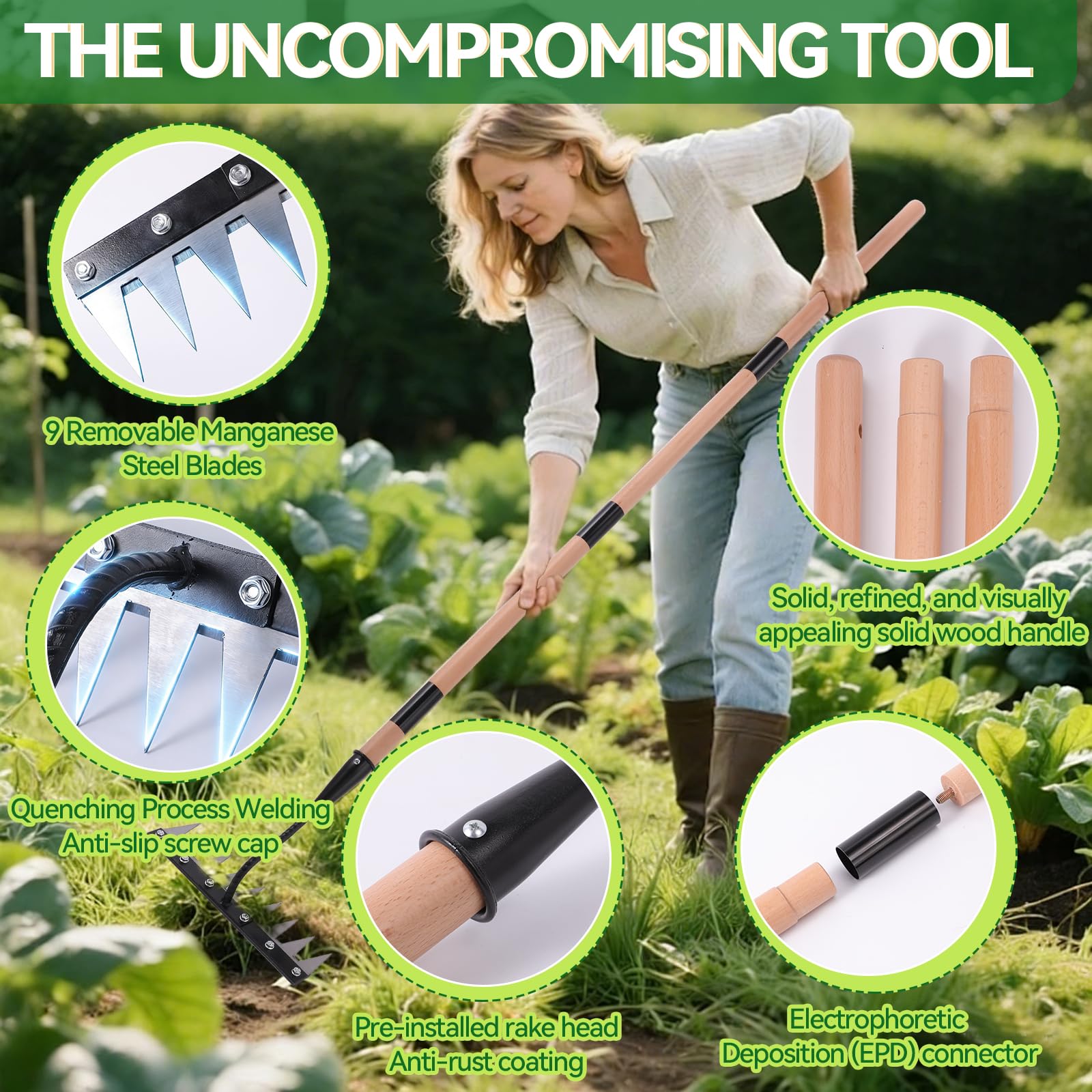 GlimHirVox Gardenia durable high-carbon steel construction resists bending and rust.