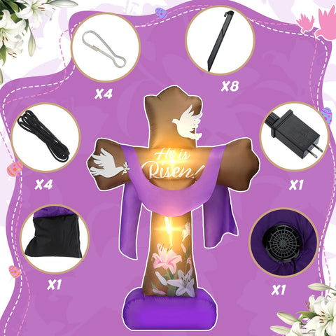Glimin Easter party yard display creates a welcoming focal point.