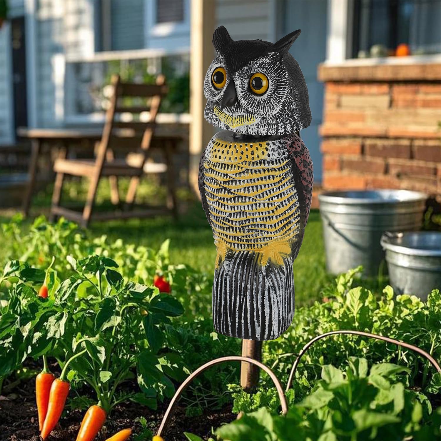 Glintoper realistic predatory look with eyes and beak to deter pests