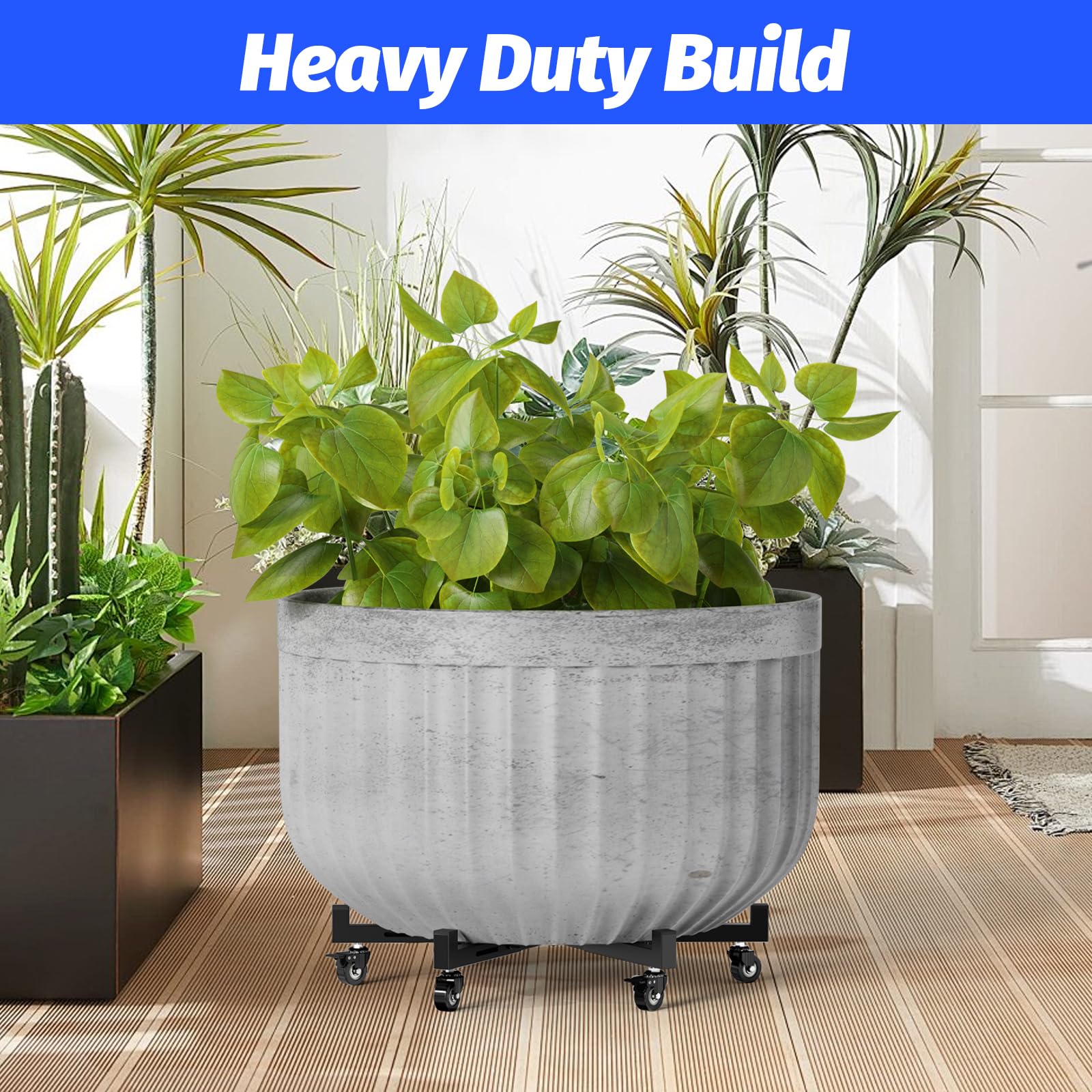 GLISWAM weather-ready frame for indoor and outdoor plant repositioning.
