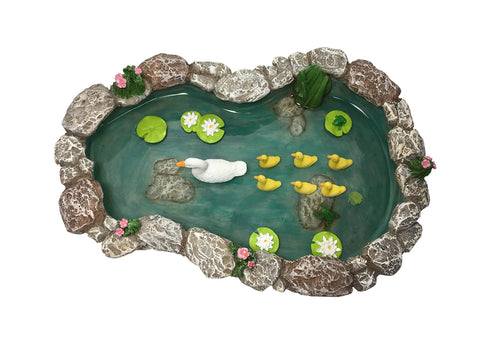 GlitZGlam Duck Pond water lilies add serene color to your miniature garden.