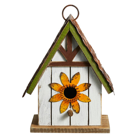 Glitzhome back clean-out door bird house for easy cleaning