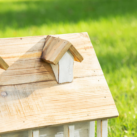 Glitzhome birdhouse suitable for bluebirds, wrens, and chickadees to nest.