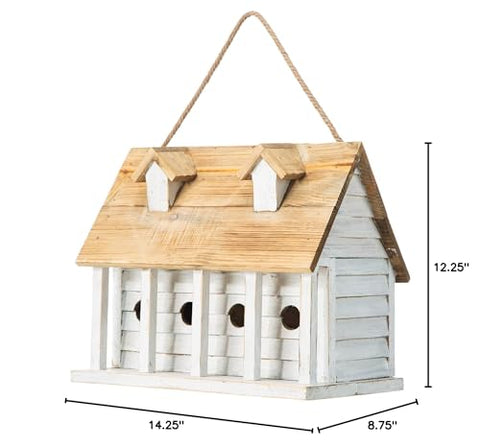 Glitzhome weather-ready birdhouse designed for year-round outdoor use.