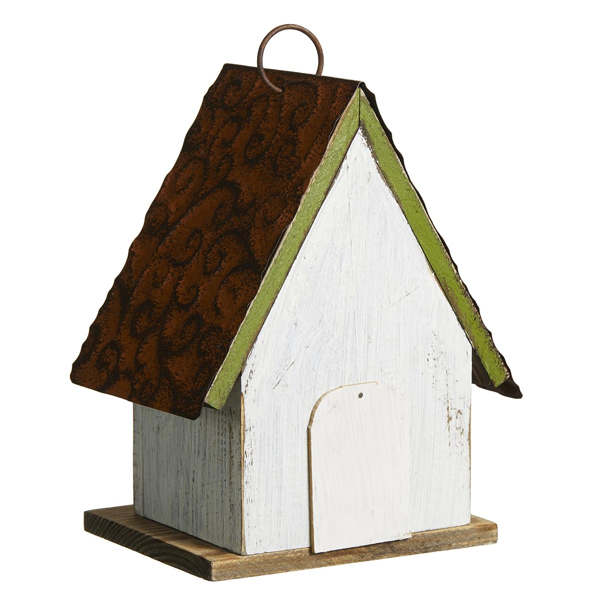 Glitzhome hand-painted bird house adds artisanal character to decks