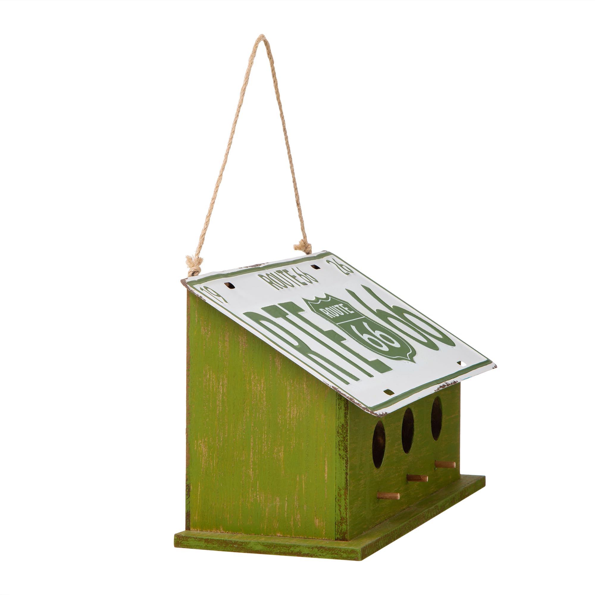 Glitzhome jute rope provides secure, easy hanging from branches.