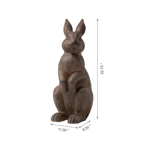 Glitzhome weather-resistant finish keeps the bunny statue outdoors year-round.