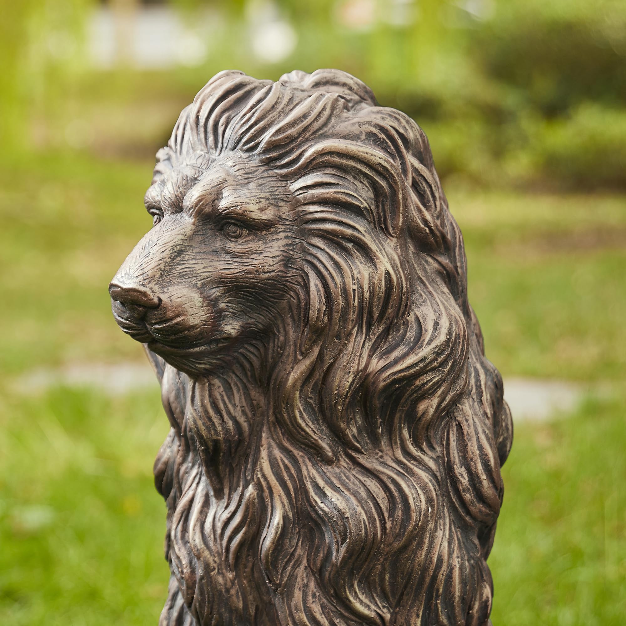 Glitzhome weather-resistant MGO sculpture, UV-protected for year-round outdoor use.