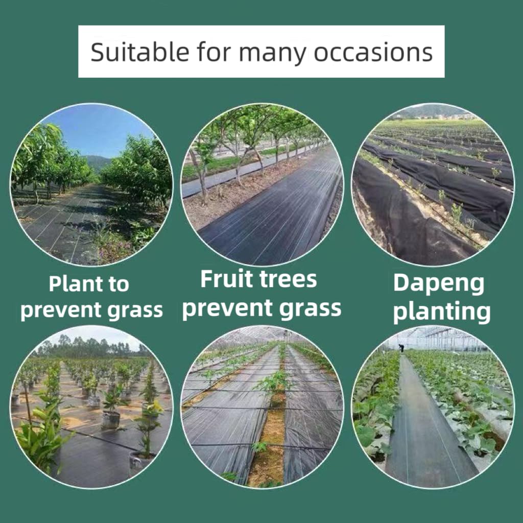 GLOLOOS weed barrier penetration highlights quick securing of landscape fabric.