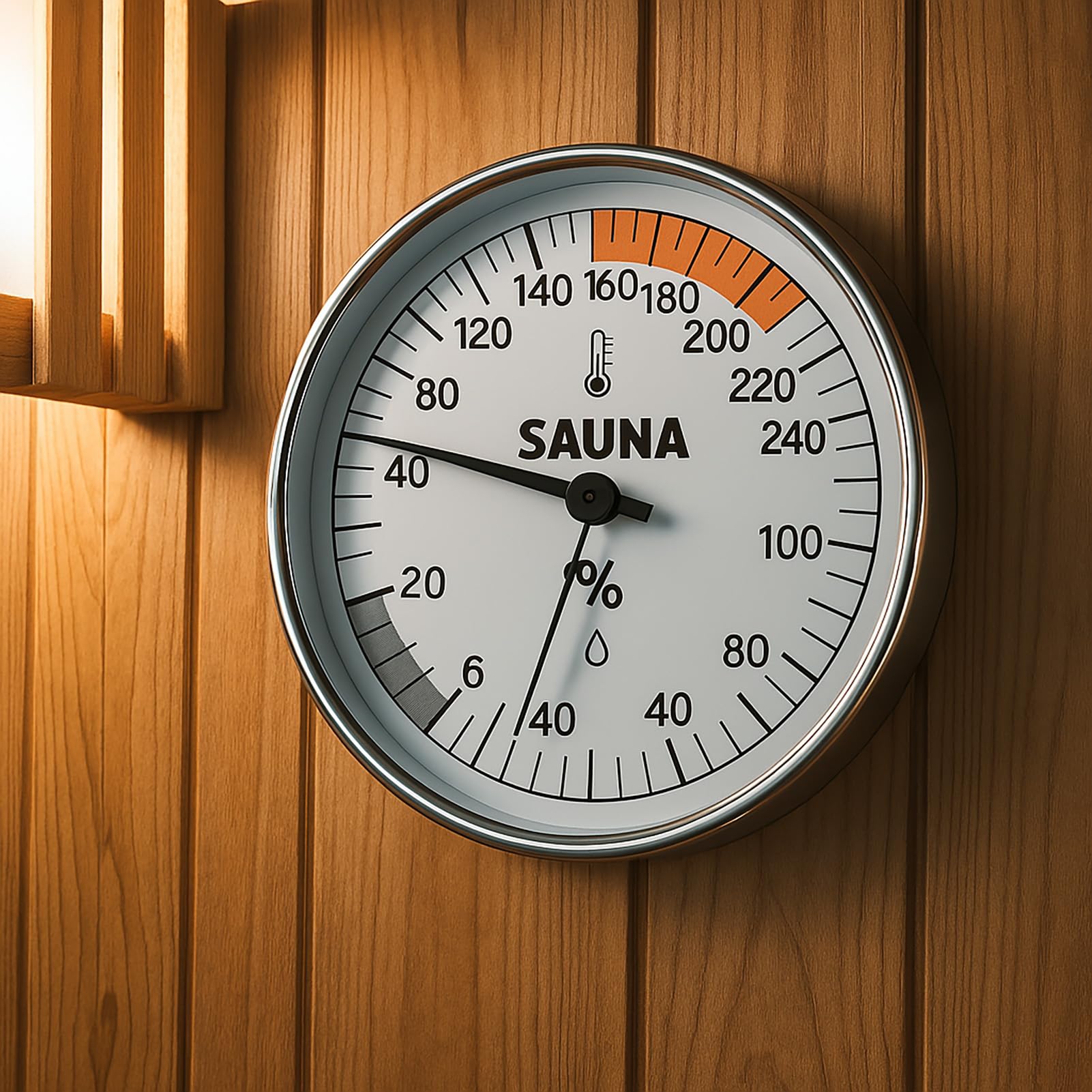 Globotech in-sauna-room display provides real-time readings in steam