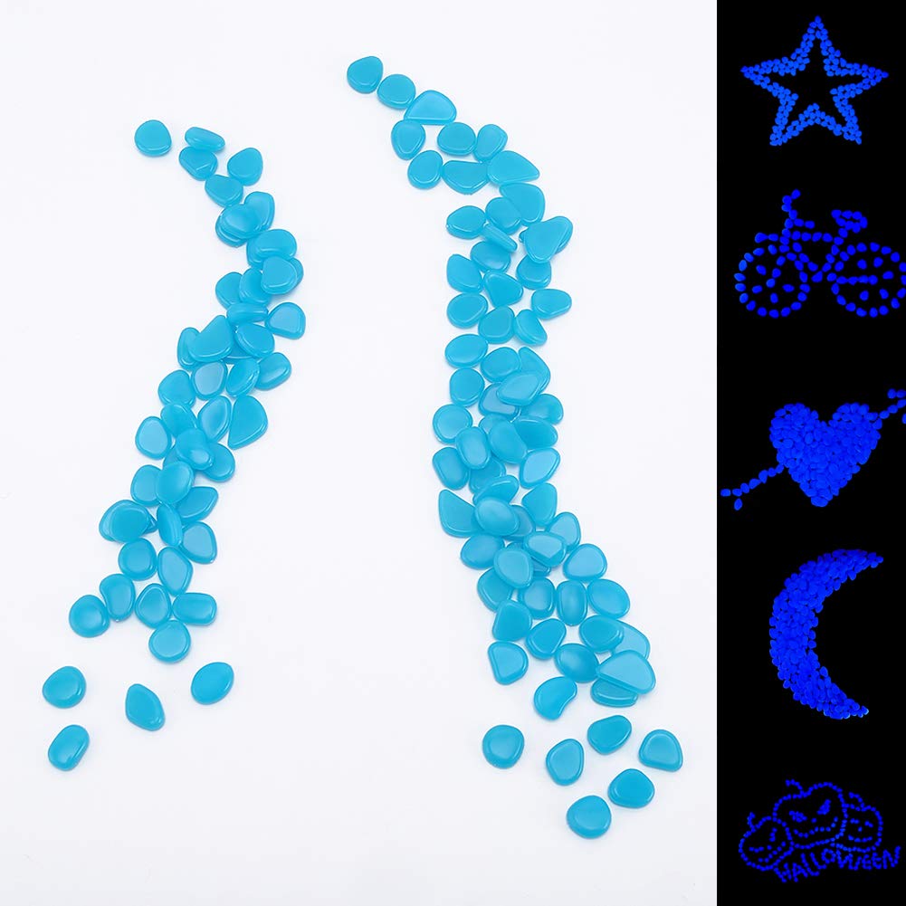 GLOCARNIVAL Glow Pebbles charge from sunlight for longer, brighter glow.