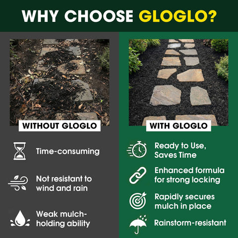 GloGlo easy DIY landscaping glue for quick outdoor fixes.