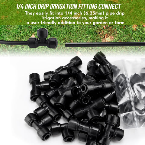 Glooglitter 1/4-inch tubing adapter supports flexible garden layouts.