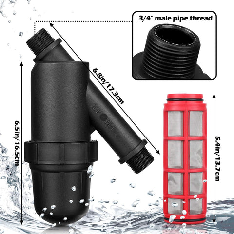 Glooglitter 3/4 inch male thread connection fits valves securely.