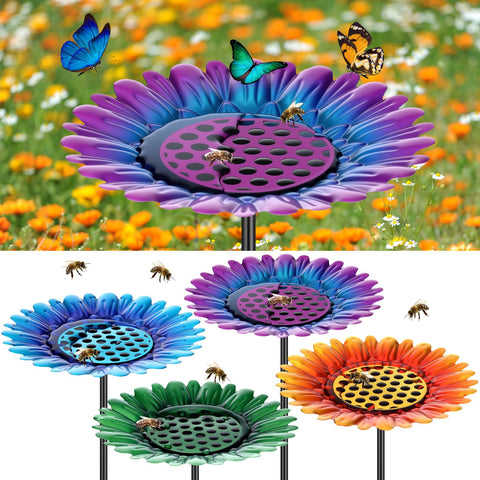 Glooglitter bee watering station with stable base for windy days