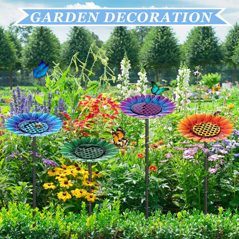 Glooglitter bee watering station flower cups attract pollinators