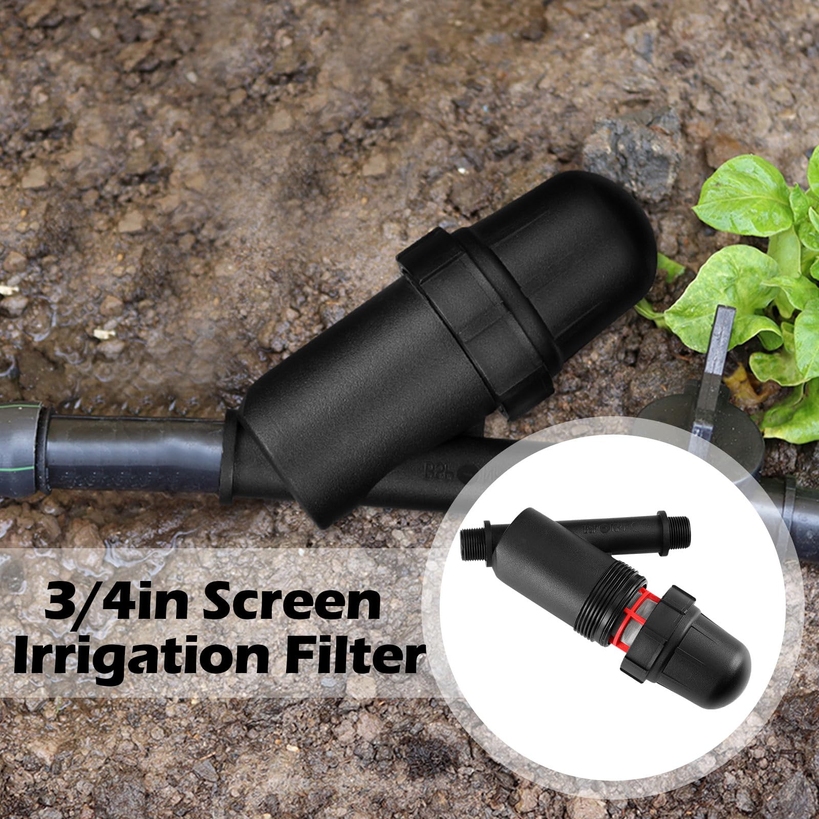 Glooglitter greenhouse irrigation filter supporting steady water flow.