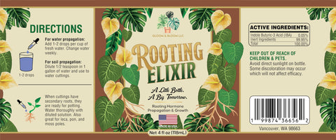 Gloom & Bloom Prop Drops close-up of concentrated liquid hormone ideal for multiple propagation cycles.