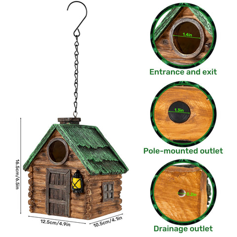 GLOPHOK bird house entrance hole detail for small backyard birds.
