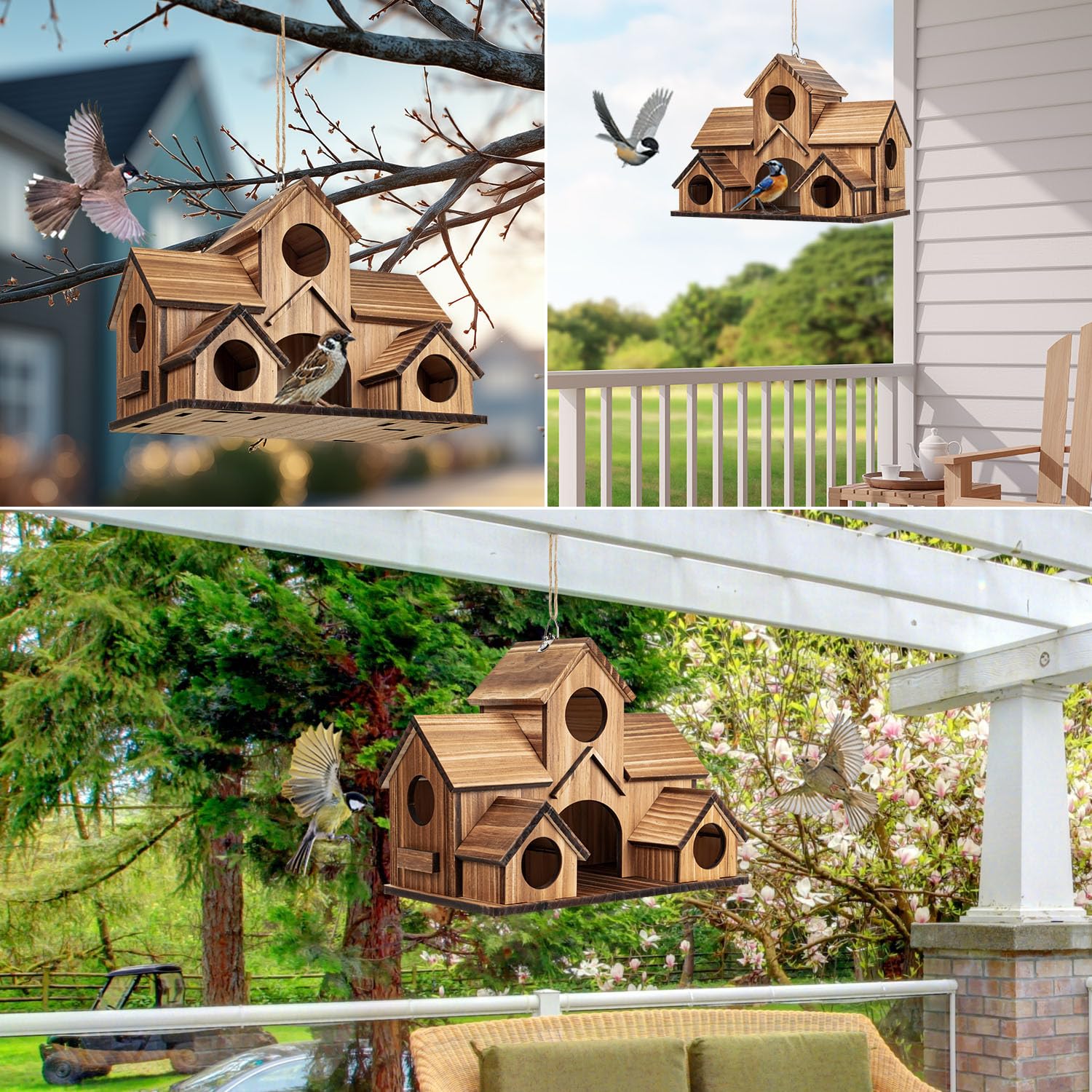 GLOPHOK multi-species birdhouse setup supports diverse families