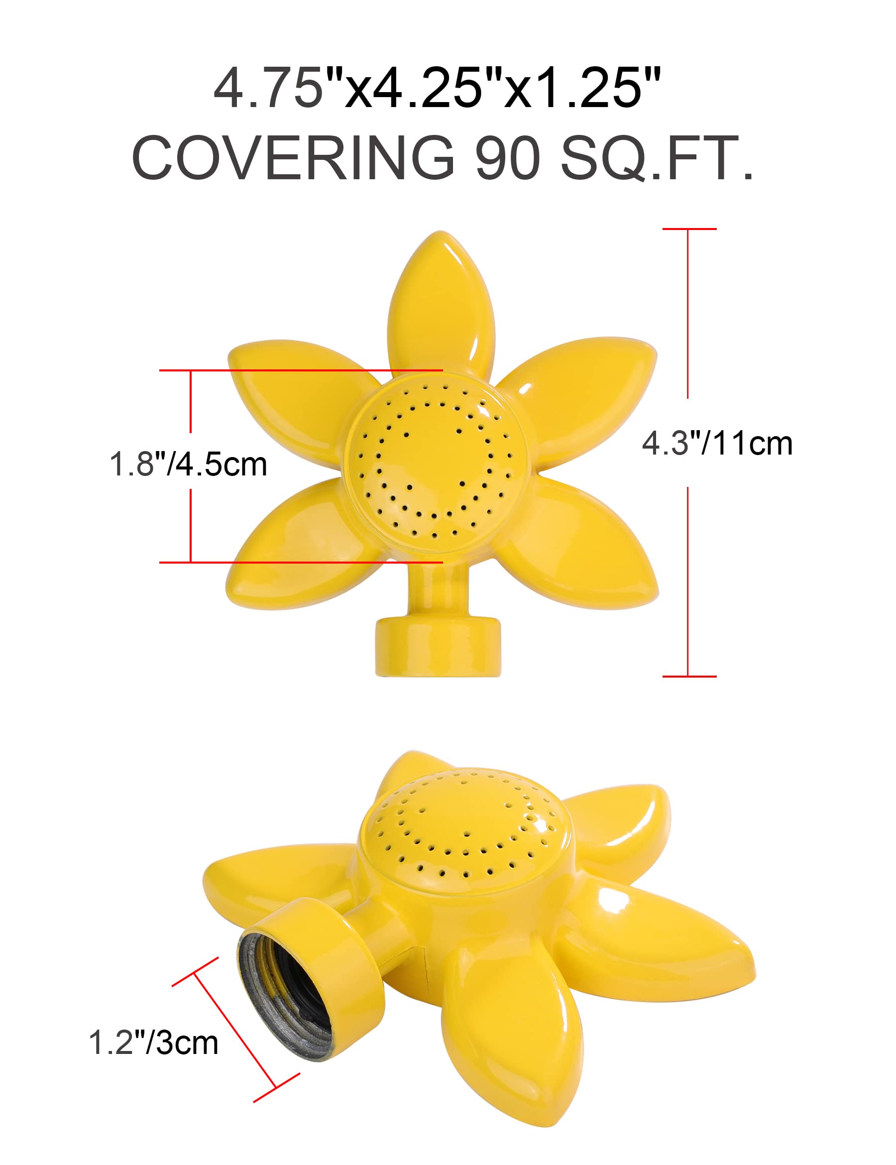 Glorden metal sprinkler body resists rust for long outdoor life.
