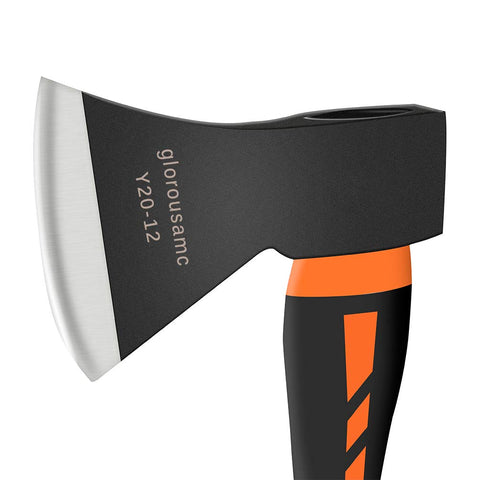 Glorousamc camp hatchet 36-inch fiberglass handle provides strong leverage for heavy limbs.