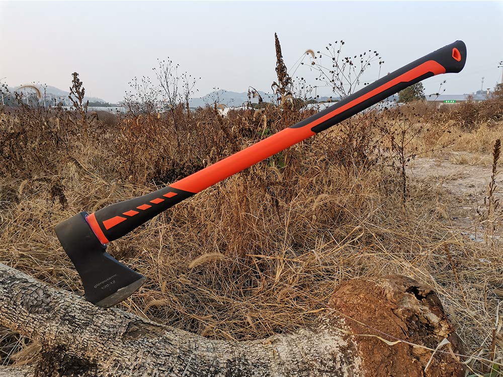 Glorousamc chopping axe ergonomic-grip supports comfortable, longer use.