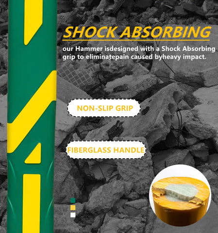 glorousamc steel head and fiberglass grip offer durable, comfortable use.