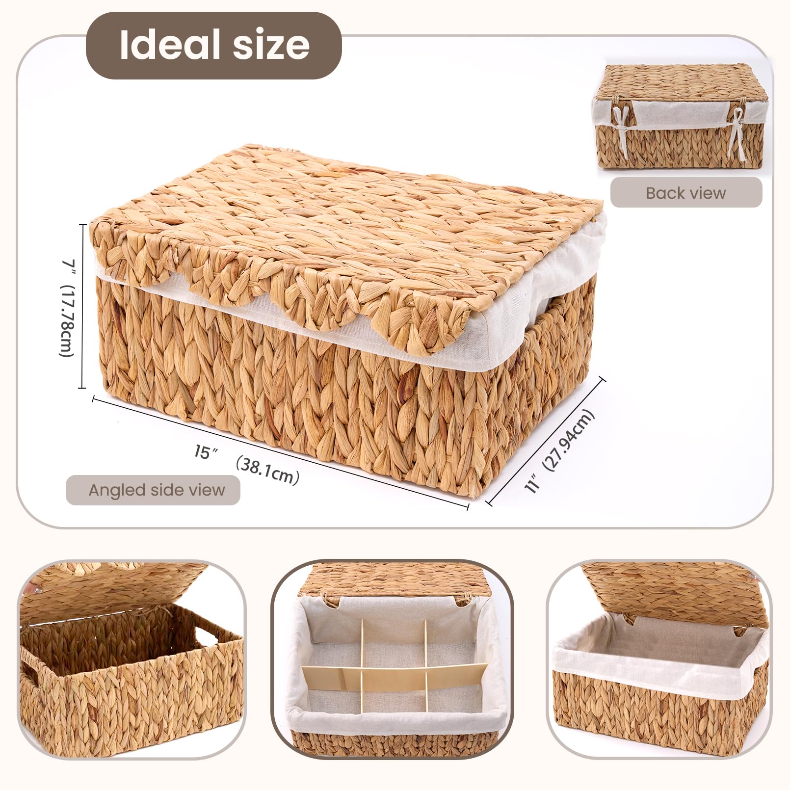 Glory Vend handwoven wicker basket side view showcasing craftsmanship and texture