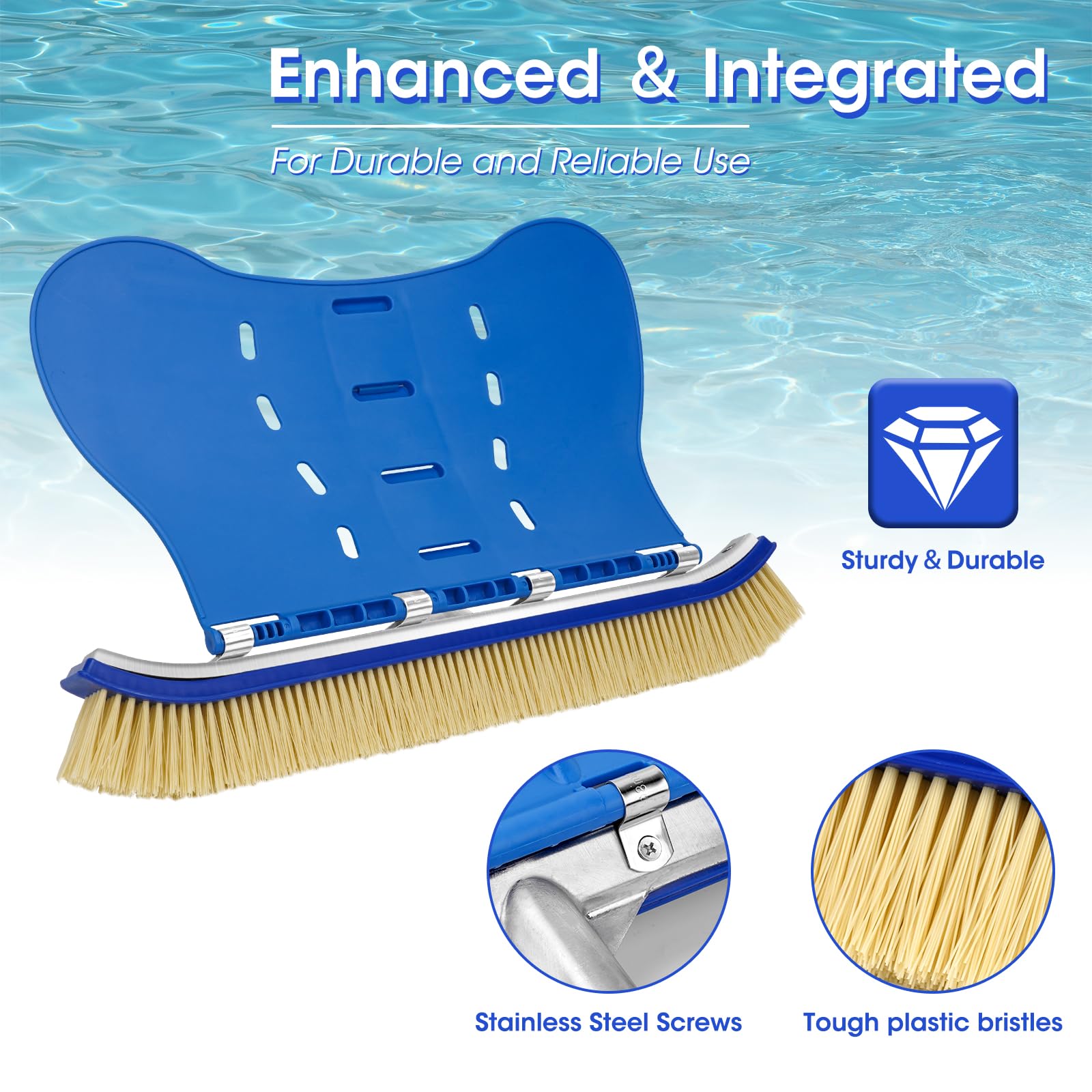 Glosaie 18-inch width covers large pool areas quickly.