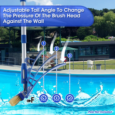 Glosaie brush fits most standard poles for easy setup.
