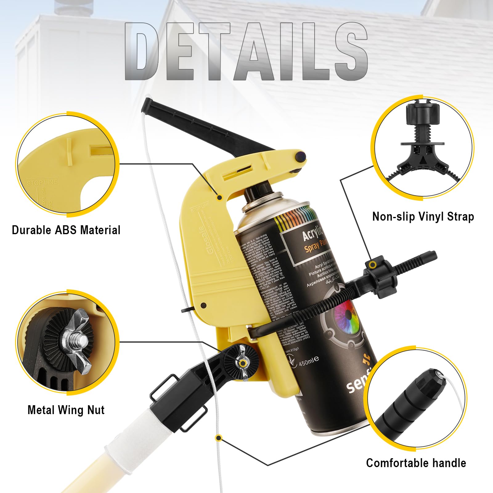 Glosaie secure non-slip fastening keeps can stable during operation.