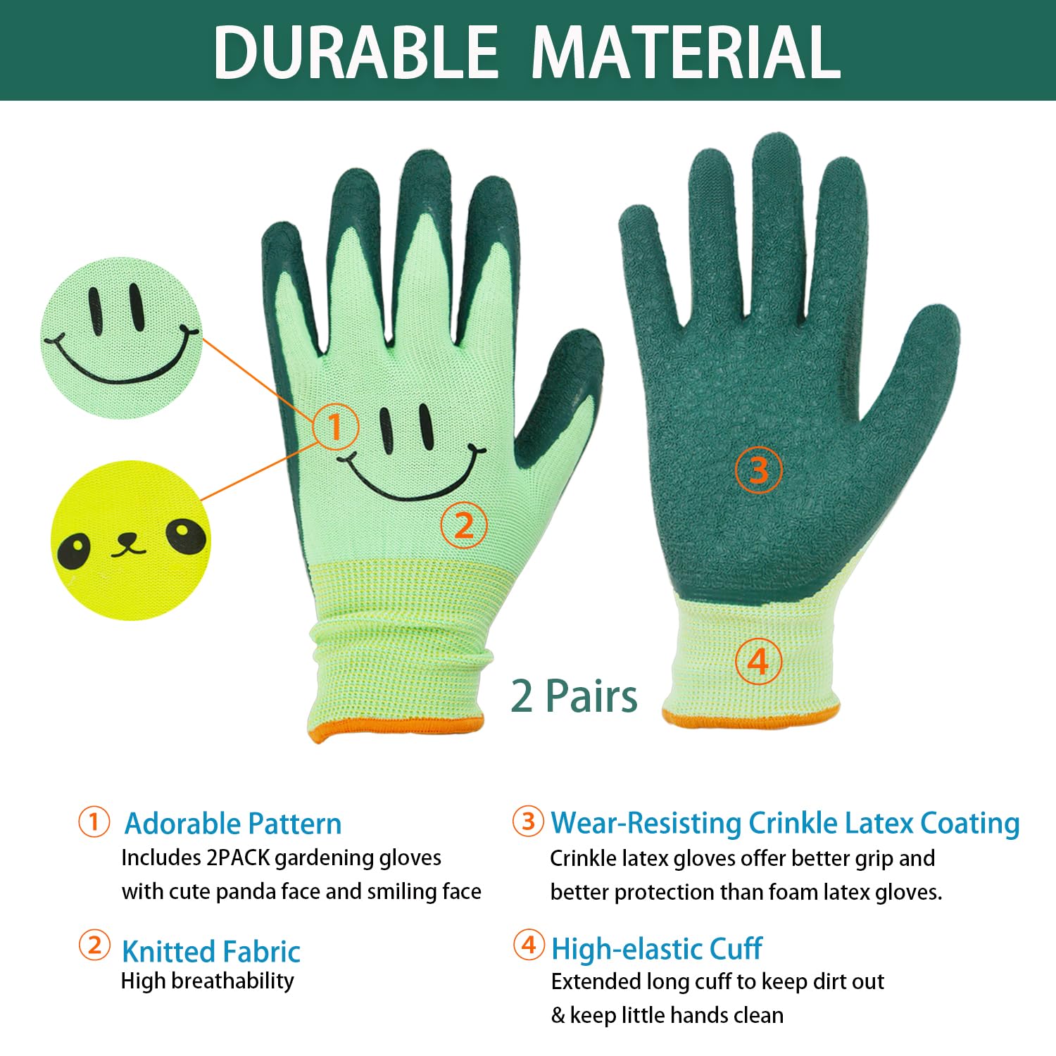 GLOSAV crinkle coating gloves provide secure grip in wet or dry soil