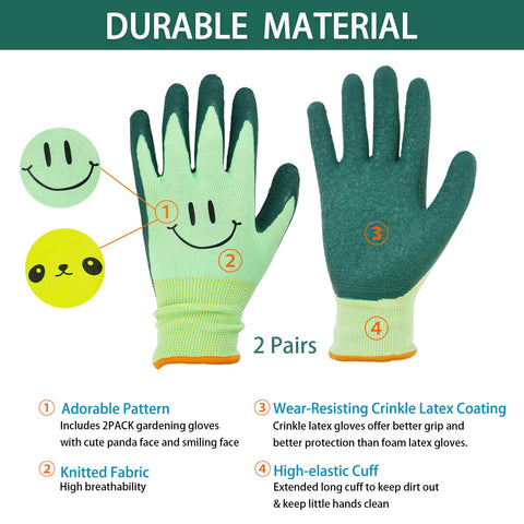 GLOSAV crinkle coating gloves provide secure grip in wet or dry soil