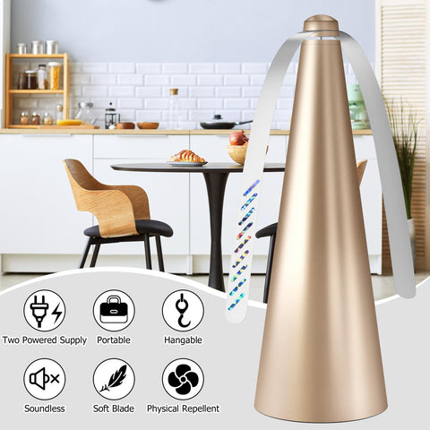 Glovv Fly Fans with bottom hook ready to hang above dining.