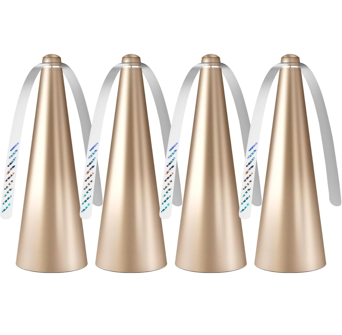 Glovv Fly Fans Tabletop 4-pack keeps outdoor meals fly-free.