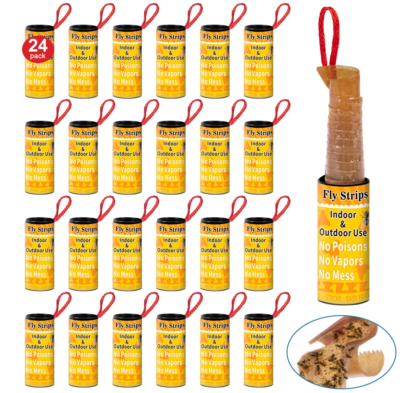 Glovv fly strips indoor sticky hanging ideal for kitchen use