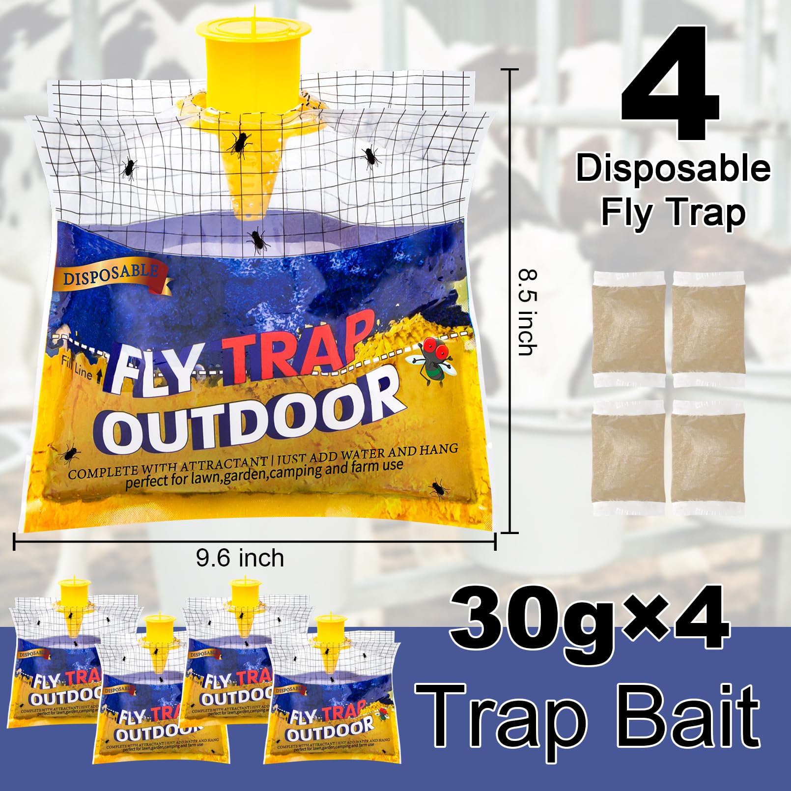Glovv natural bait refill safely lures pests outdoors.