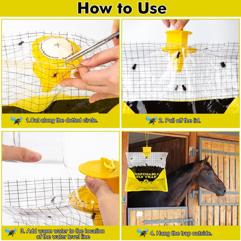 Glovv fly-trap size 8.5 by 9.6 inches for barns and stables.