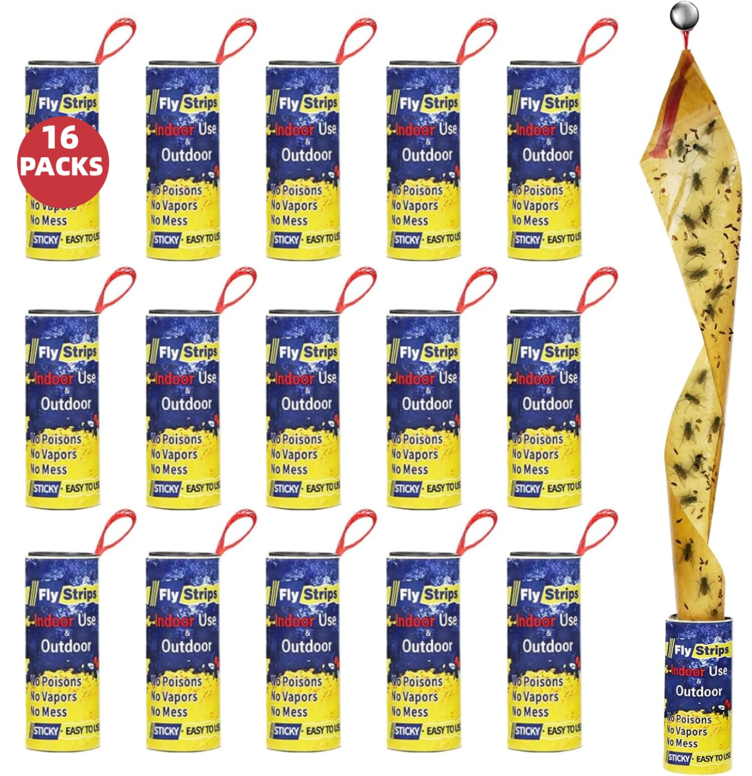 Glovv fly traps strips indoors-outdoors capture flies quickly.