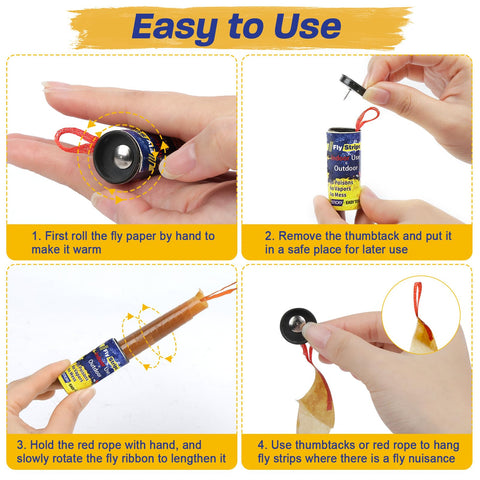 Glovv house fly killer paper stick sticky and durable indoors.